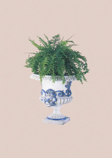 CUP-SHAPED PLANTER ON A PEDESTAL, cm.65h